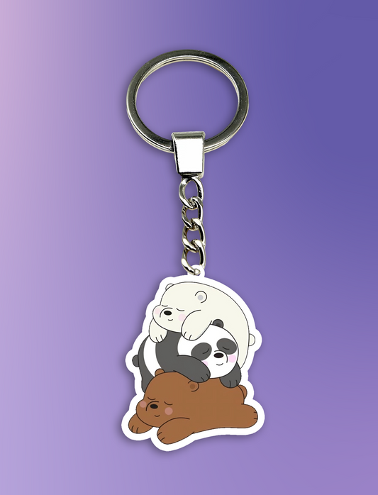 The Sleepy Three Bears keychain