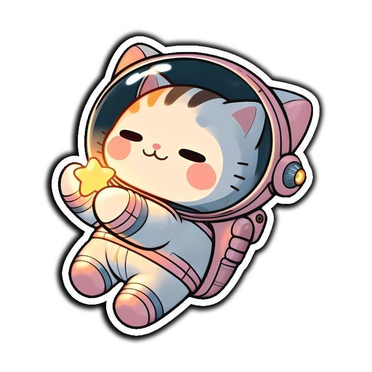 Cute Cat In An Astronaut