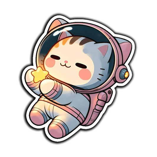 Cute Cat In An Astronaut