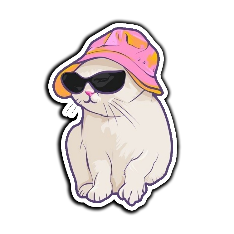 Stylish Cat Sticker