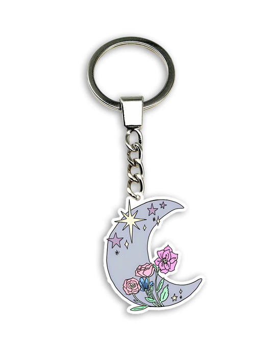 Cute Moon With Flowers