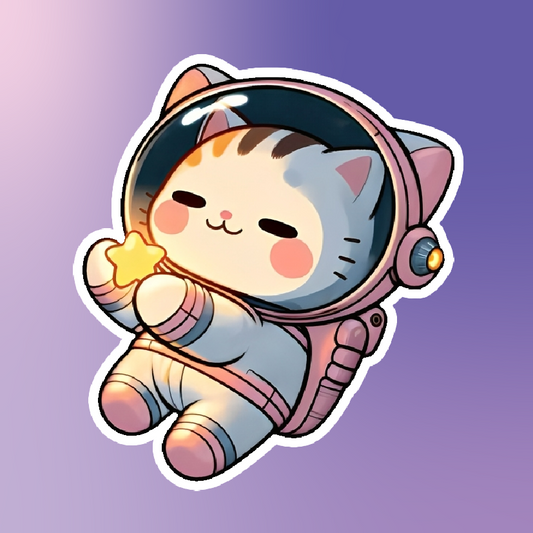 Cute Cat In An Astronaut