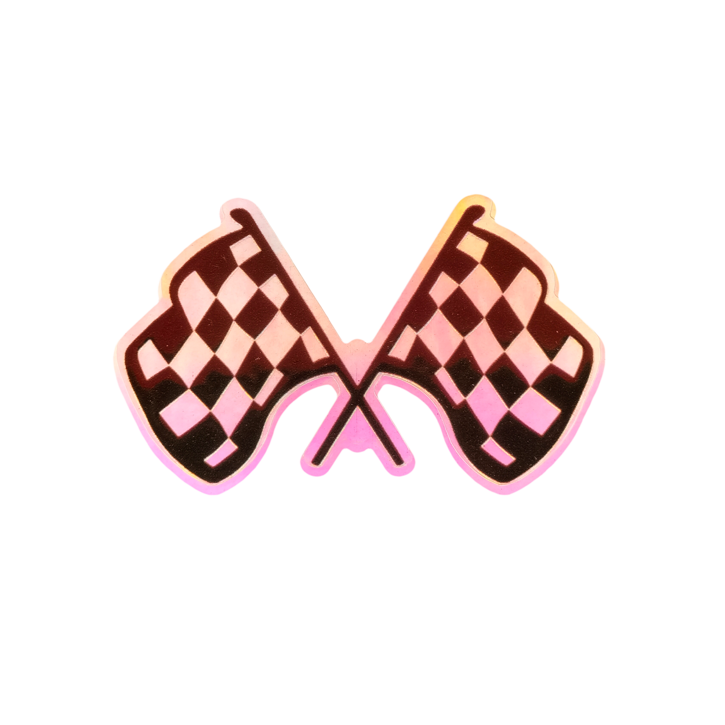 Racing Car Flag Holographic 3D