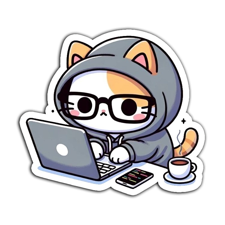 Cat Working on Laptop