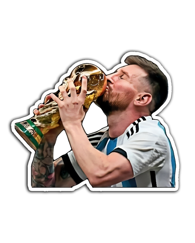 Messi with the World Cup