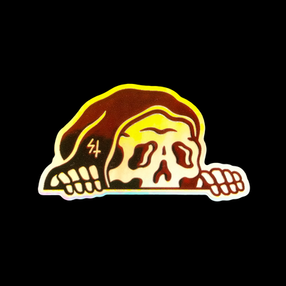 Grim Reaper Peeking Holographic 3D