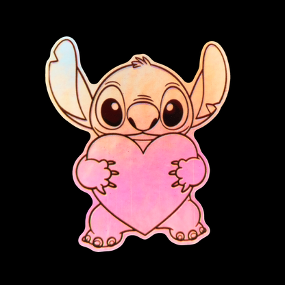 Stitch love Holographic 3D
