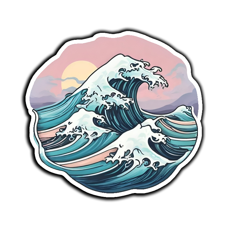 Menacing Wave Sticker