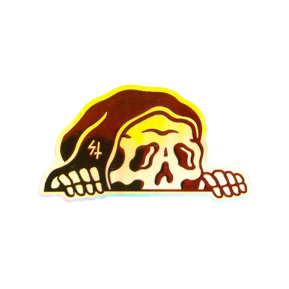 Grim Reaper Peeking Holographic 3D