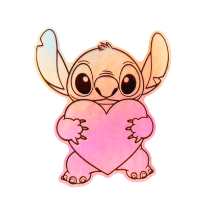 Stitch love Holographic 3D