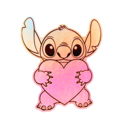 Stitch love Holographic 3D