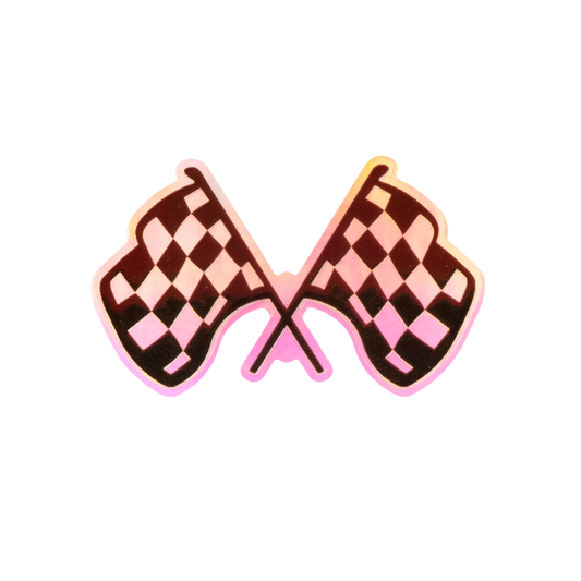 Racing Car Flag Holographic 3D