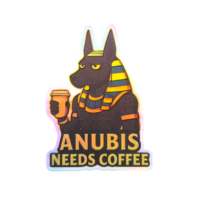 Anubis Needs Coffee Holographic 3D