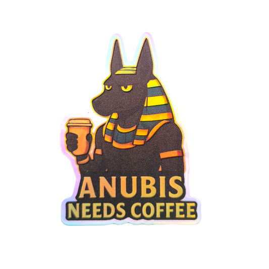 Anubis Needs Coffee Holographic 3D