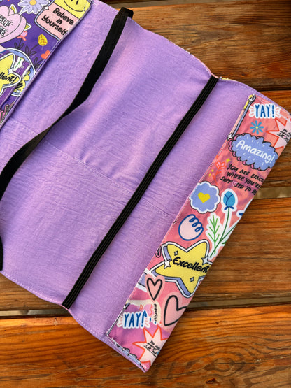 Purple Cover +Notebook +Stickers