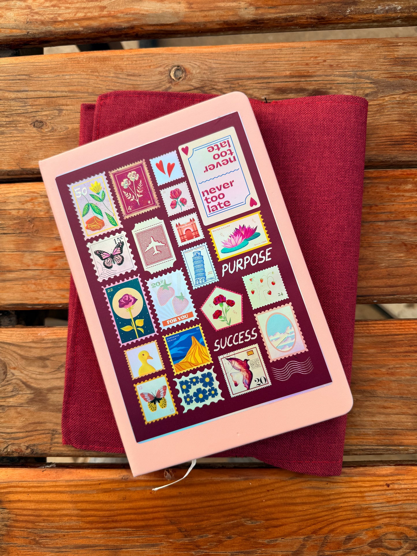 Red Cover+ Notebook +Stickers