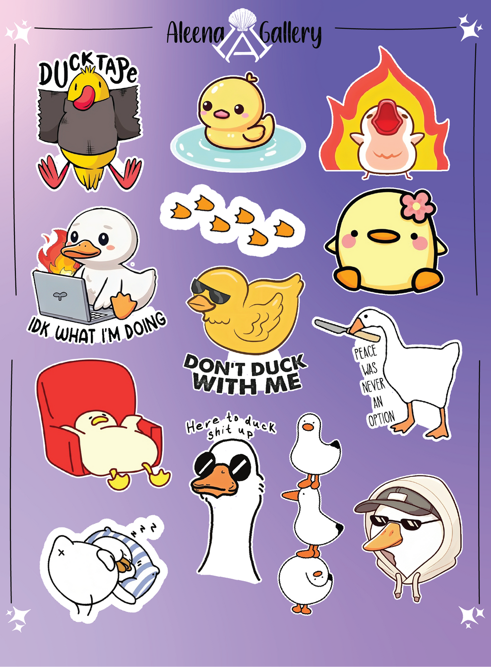 Duck Sheet Stickers – Aleena Gallery