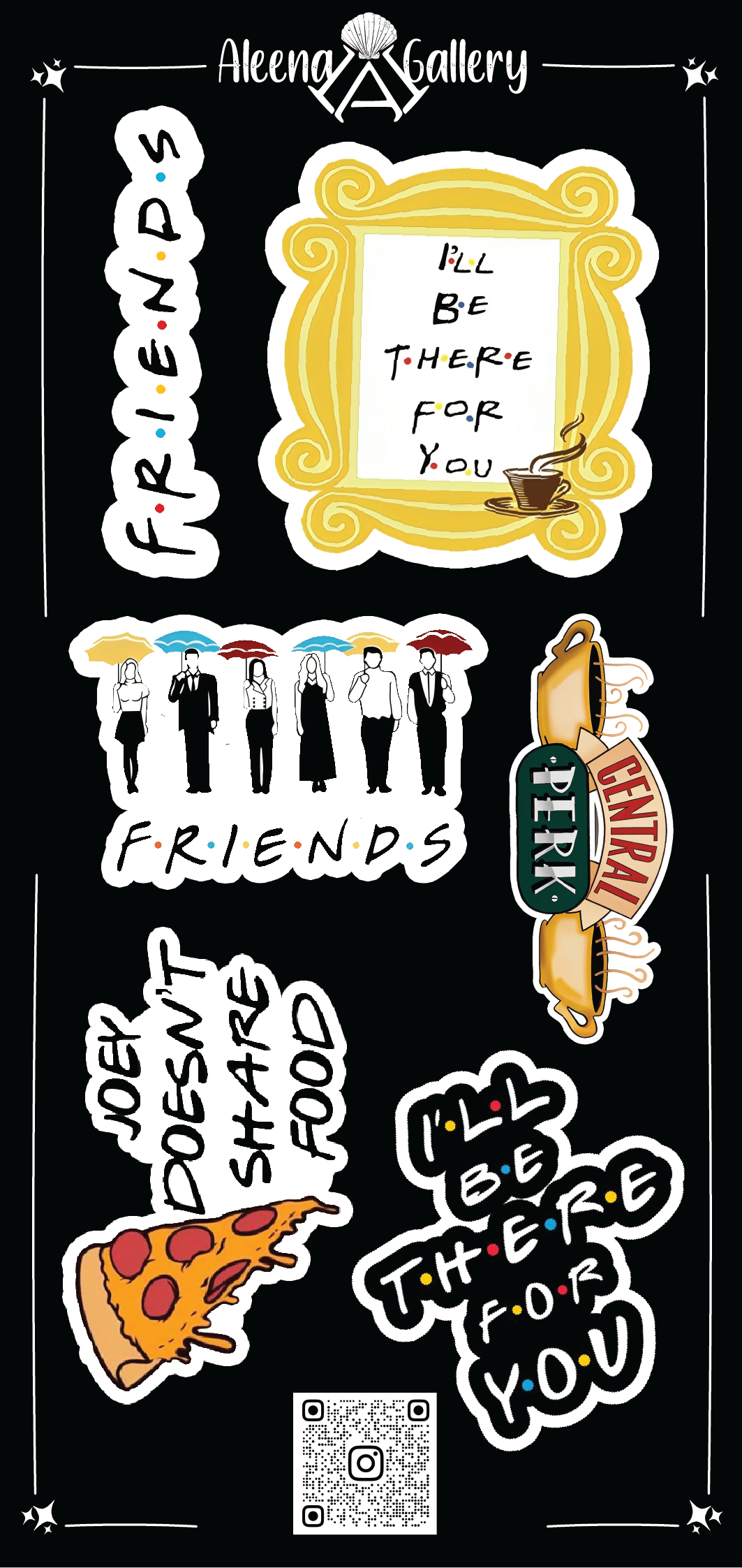 F R I E N D S Sheet Holographic 3D