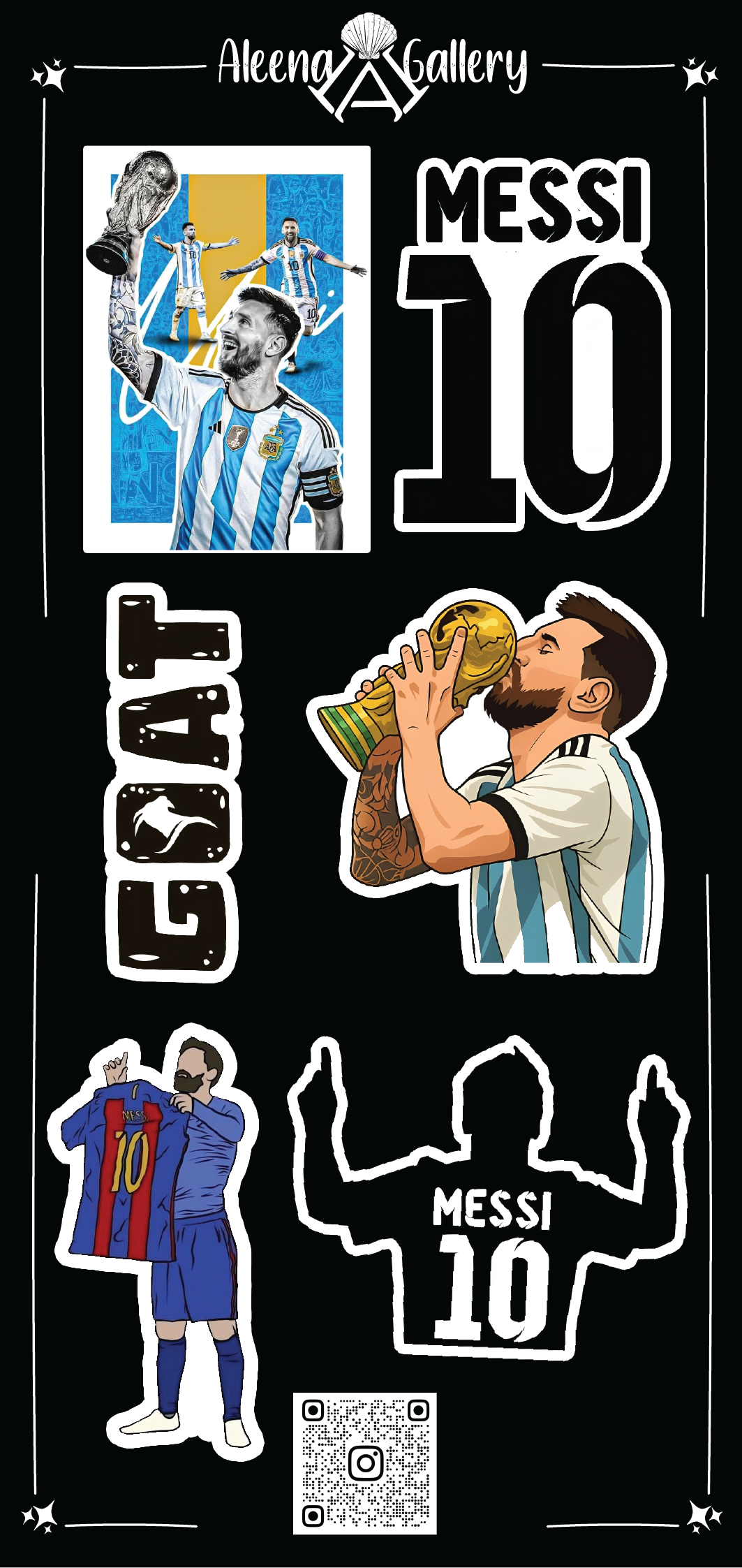 Messi Sheet Holographic 3D – Aleena Gallery