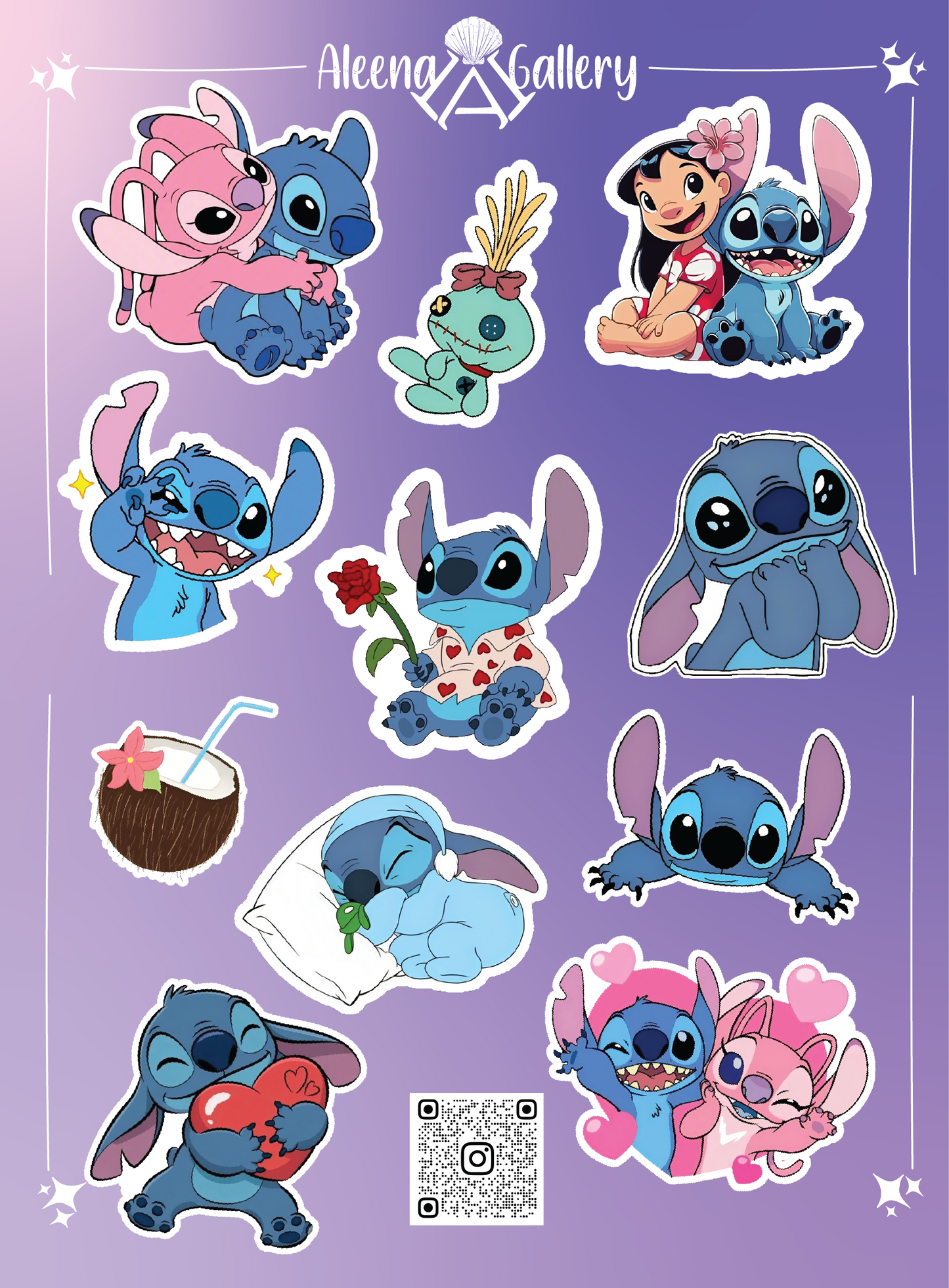 Stitch Sheet Holographic 3D